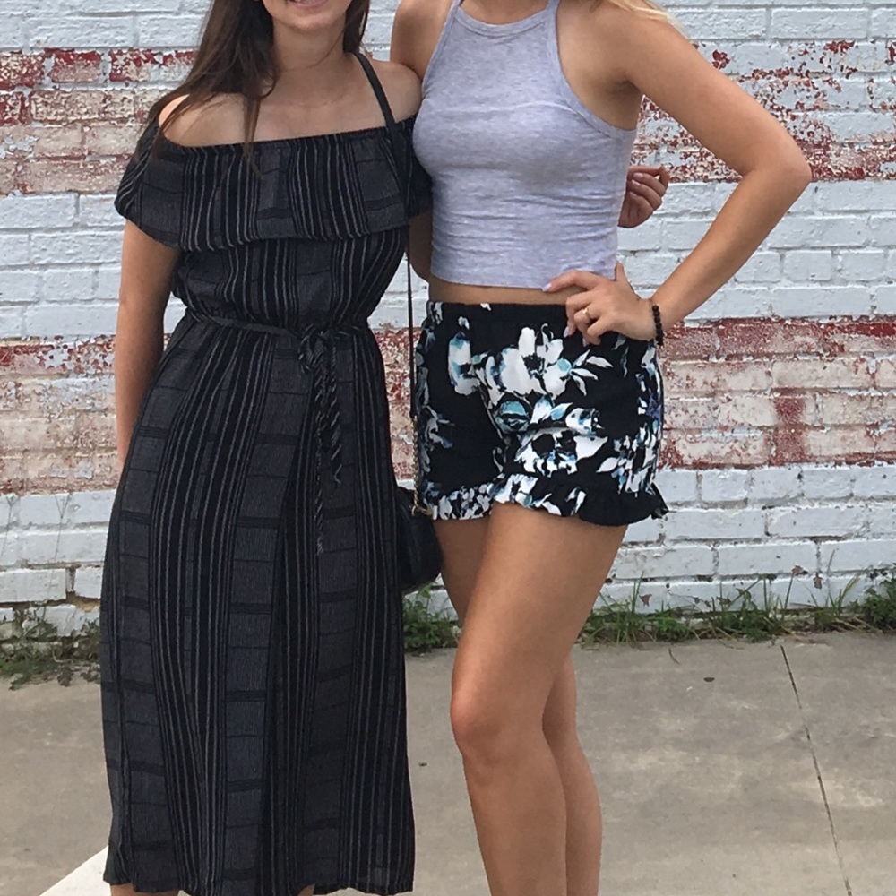 Black frill boutique shorts